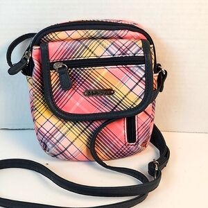 MultiSac- cute small crossbody bag - Pink plaid